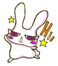 Gun-usa!Rabbit with the power to the eye sticker #1062017