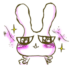 Gun-usa!Rabbit with the power to the eye sticker #1062018