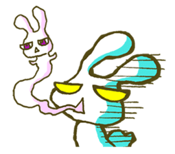 Gun-usa!Rabbit with the power to the eye sticker #1062040