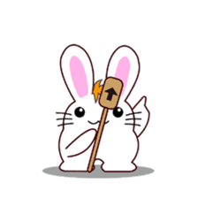 I am Raddy.Mixed of cat and rabbit. sticker #1062289