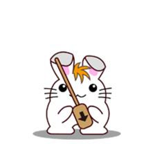 I am Raddy.Mixed of cat and rabbit. sticker #1062290