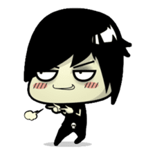 Hideo, the emo guy sticker #1063082