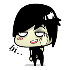 Hideo, the emo guy sticker #1063086