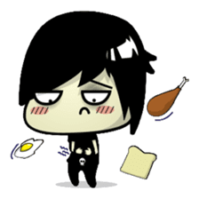 Hideo, the emo guy sticker #1063091