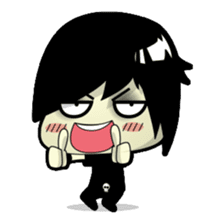 Hideo, the emo guy sticker #1063095