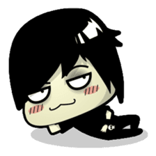 Hideo, the emo guy sticker #1063097