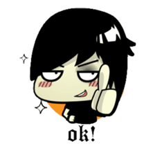 Hideo, the emo guy sticker #1063109