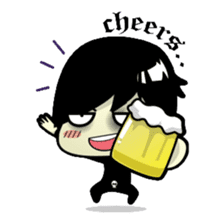 Hideo, the emo guy sticker #1063116