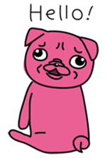 Pink Pug sticker #1063162