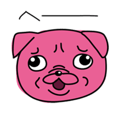 Pink Pug sticker #1063175