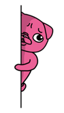 Pink Pug sticker #1063181
