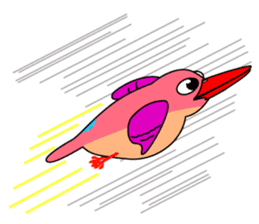 Island bird ruddy Kingfisher, KIRORON sticker #1063206
