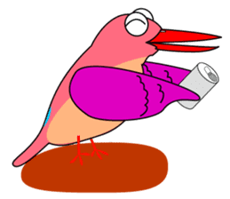 Island bird ruddy Kingfisher, KIRORON sticker #1063210