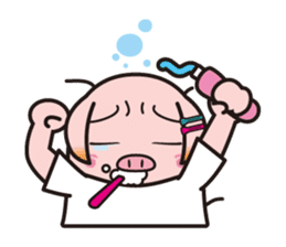 Life of the pig high school girl sticker #1064122