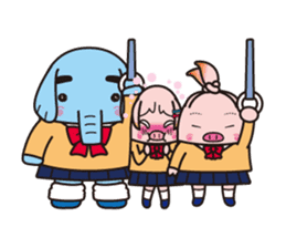 Life of the pig high school girl sticker #1064123