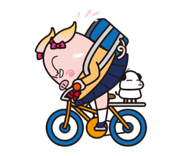 Life of the pig high school girl sticker #1064124