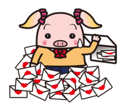 Life of the pig high school girl sticker #1064128