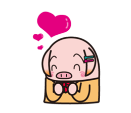 Life of the pig high school girl sticker #1064140