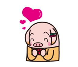 Life of the pig high school girl sticker #1064140