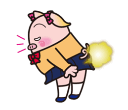 Life of the pig high school girl sticker #1064144