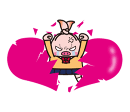 Life of the pig high school girl sticker #1064145