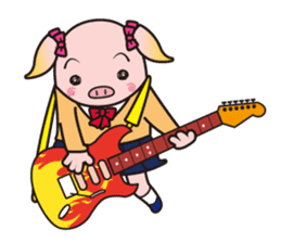 Life of the pig high school girl sticker #1064152