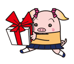 Life of the pig high school girl sticker #1064155