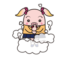 Life of the pig high school girl sticker #1064157