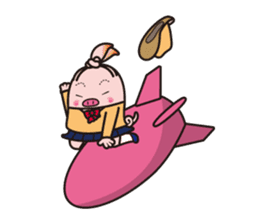 Life of the pig high school girl sticker #1064158