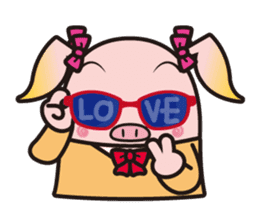 Life of the pig high school girl sticker #1064159