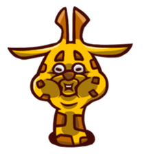 Giraffe from the hole. sticker #1064462