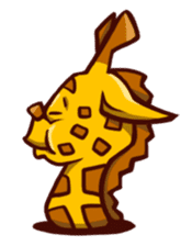 Giraffe from the hole. sticker #1064469