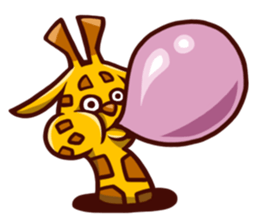 Giraffe from the hole. sticker #1064478