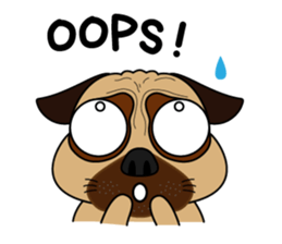 Mocha The Pug sticker #1067071