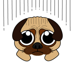 Mocha The Pug sticker #1067092