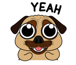 Mocha The Pug sticker #1067093