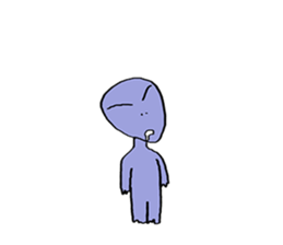 gray alien sticker #1067106