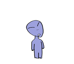 gray alien sticker #1067106