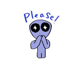 gray alien sticker #1067107