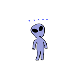 gray alien sticker #1067110