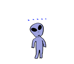 gray alien sticker #1067110