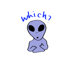 gray alien sticker #1067112