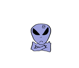 gray alien sticker #1067116