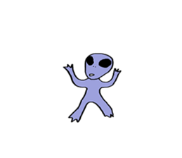 gray alien sticker #1067117