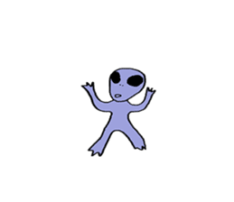 gray alien sticker #1067117