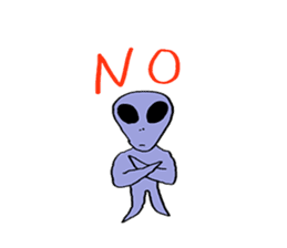 gray alien sticker #1067118