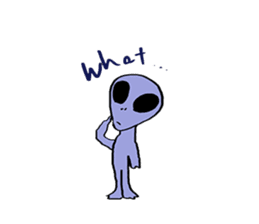 gray alien sticker #1067121
