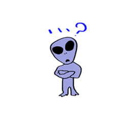 gray alien sticker #1067124