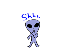 gray alien sticker #1067126