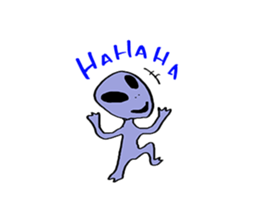 gray alien sticker #1067127